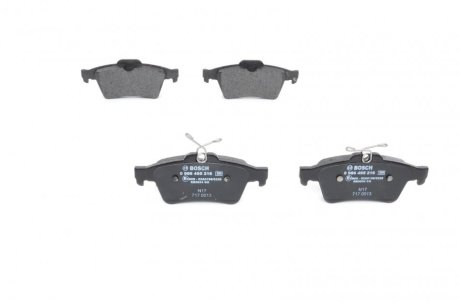 ДИСКОВЫЕ КОЛОДКИ ЗАДНI PREMIUM2 BOSCH 0 986 495 216 (фото 1)