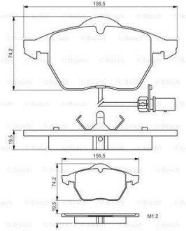 ДИСКОВЫЕ КОЛОДКИ ПЕРЕДНI PREMIUM2 BOSCH 0 986 495 232