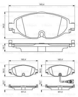 Тормозные колодки, дисковые BOSCH 0 986 495 347 (фото 1)