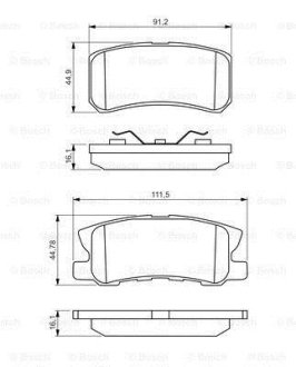 ДИСКОВЫЕ КОЛОДКИ ЗАДНI BOSCH 0 986 495 357