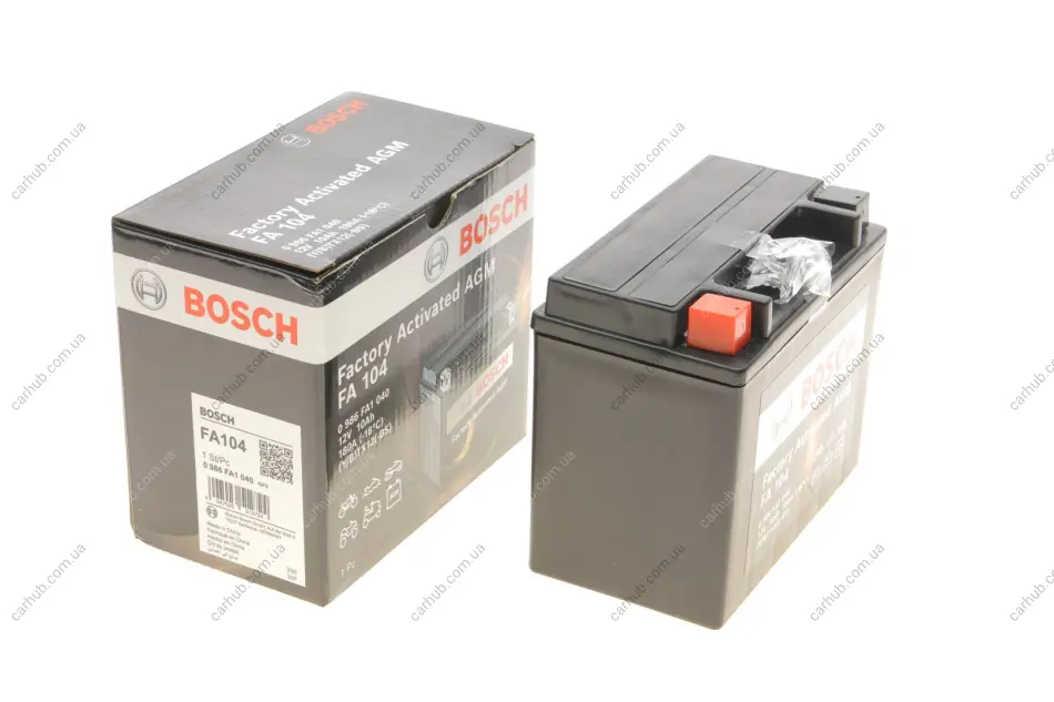 Акумуляторна батарея 10Ah/150A (150x87x130/+L/B0) (AGM) Factory Activated AGM BOSCH 0 986 FA1 040 (фото 1)