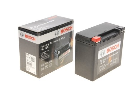 Фото акумуляторна батарея 18Ah/310A (176x89x154/+L/B0) (AGM) Factory Activated AGM BOSCH 0 986 FA1 260 Акумуляторна батарея 18Ah/310A (176x89x154/+L/B0) (AGM) Factory Activated AGM BOSCH 0 986 FA1 260