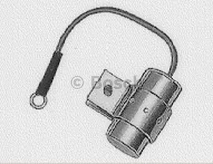 Конденсатор VOLVO 340-360 CITROEN C35, CX I DACIA 1210, 1310, NOVA FIAT 128, 131, 132, RITMO PEUGEOT 204, 304, 404, 504, 505, J7 RENAULT 10, 12, 12 TOROS, 12 VARIABLE, 15 0.8-2.0 10.62-07.04 BOSCH 1 237 330 801