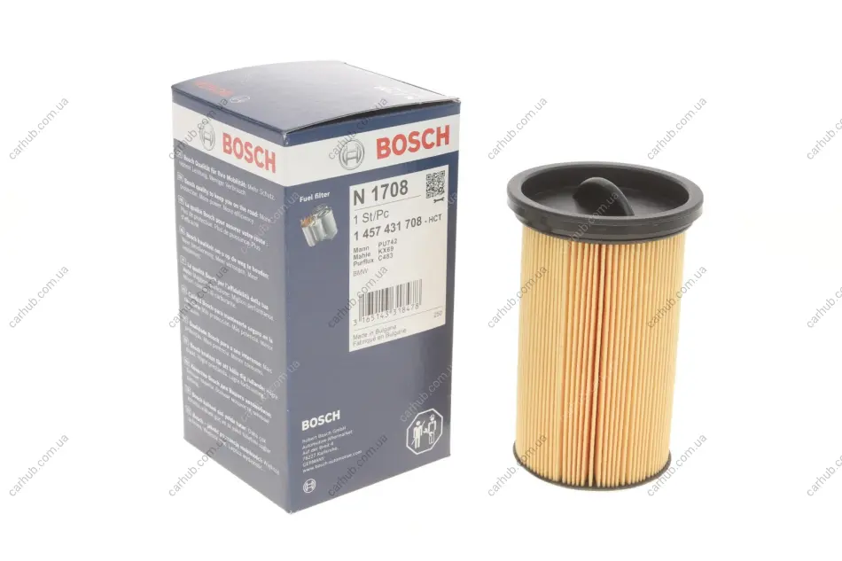 Фільтр паливний BMW 3 (E46) 2.0D 98-05 BOSCH 1 457 431 708 (фото 1)