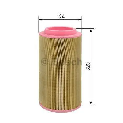 Фільтр повітряний (фільтр повітряний) AEBI TERRATRAC MASSEY FERGUSON 100, 20, 200, 2000, 300, 40, 400, 4000, 500, 5000, 6000 1004-4-V2003-TE BOSCH 1 457 433 557 (фото 1)