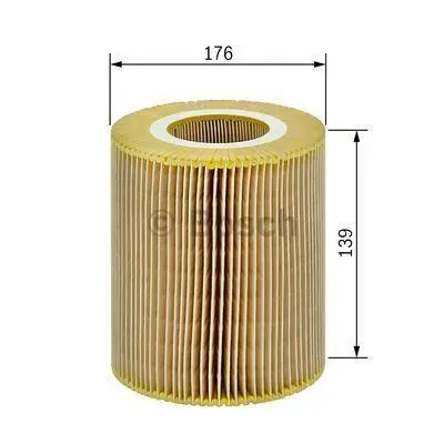Фільтр повітряний (Фільтр повітряний) SAAB 9-5 2.0-3.0D 09.97-12.09 BOSCH 1 457 433 590 (фото 1)