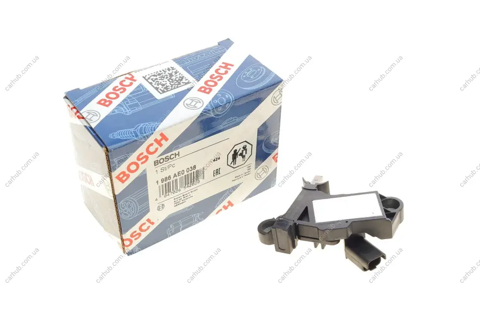 Регулятор напруги DS DS 4 CITROEN BERLINGO, BERLINGO MULTISPACE, C4, C4 GRAND PICASSO I, C4 GRAND PICASSO II, C4 I, C4 II, C4 PICASSO I, C4 PICASSO II, C5 III, DS3, DS4, DS5 1.4-1.6LPG 02.06- BOSCH 1 986 AE0 038 (фото 1)