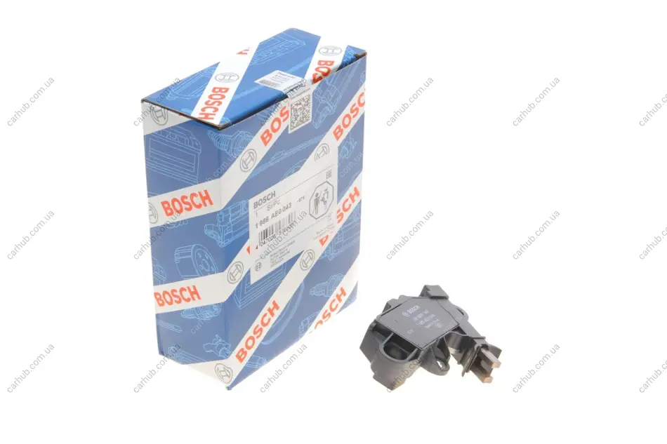 Регулятор напруги (12V) CITROEN JUMPER III FIAT DUCATO FORD TRANSIT, TRANSIT TOURNEO LAND ROVER DEFENDER PEUGEOT BOXER 2.2D-3.2D 04.06- BOSCH 1 986 AE0 043 (фото 1)