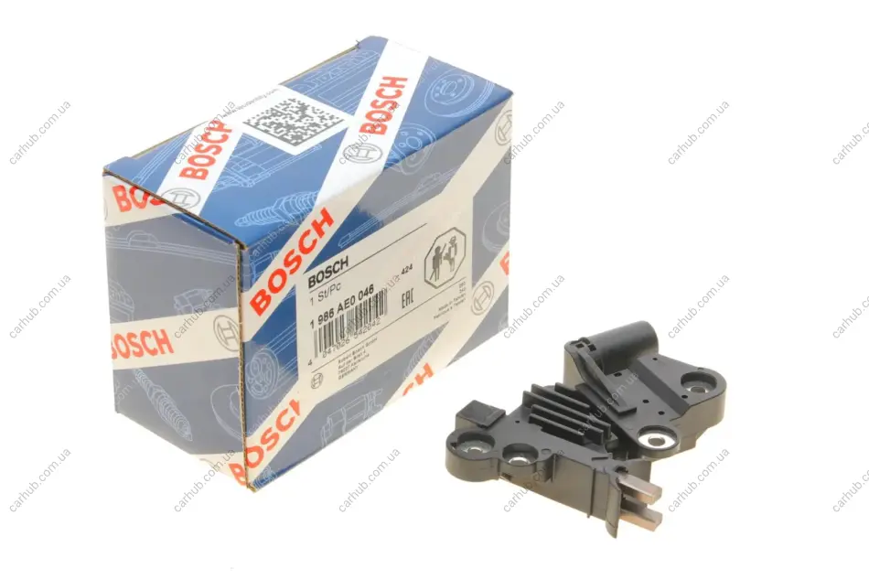 Регулятор напруги (14V) VOLVO C30, C70 II, S40 II, S60 II, S80 II, V40, V50, V60 I, V70 III, XC60 I, XC70 II, XC90 I FORD GALAXY II, GALAXY MK II, KUGA I, MONDEO IV, S-MAX 1.8D-4.4 01.04-07.18 BOSCH 1 986 AE0 046 (фото 1)