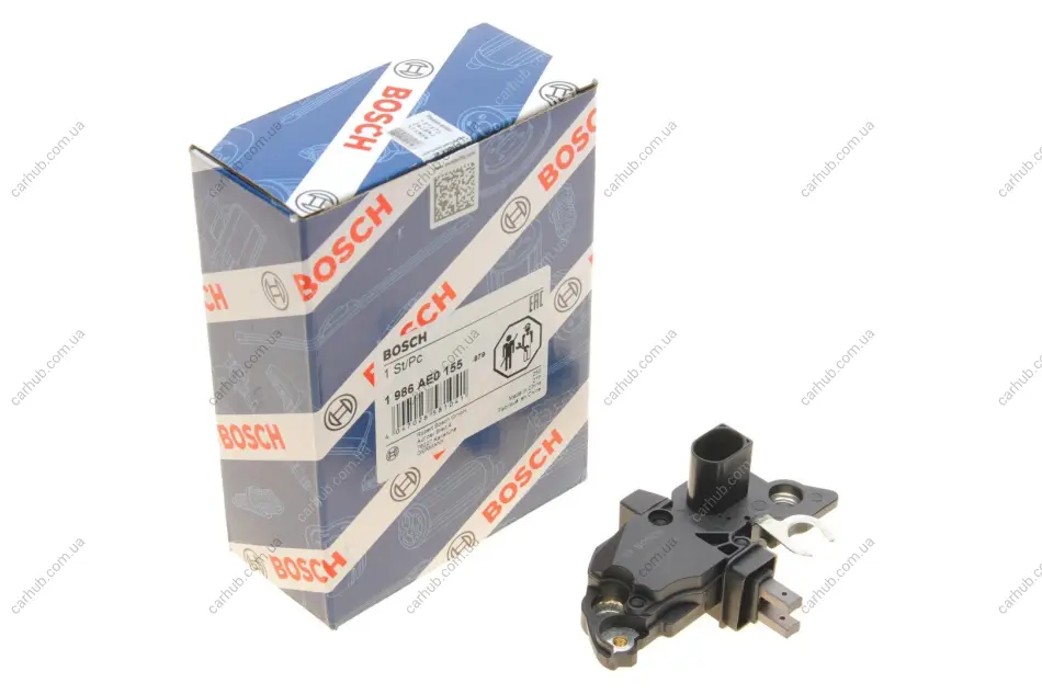 Регулятор напруги (12V) AUDI A1, A3, A4 ALLROAD B8, A4 B8, A5, Q3, Q5, TT SEAT ALHAMBRA, ALTEA, ALTEA XL, IBIZA IV, IBIZA IV SC, IBIZA IV ST, LEON, TOLEDO IV SKODA FABIA II 1.2-3.0D 05.03-12.22 BOSCH 1 986 AE0 155 (фото 1)
