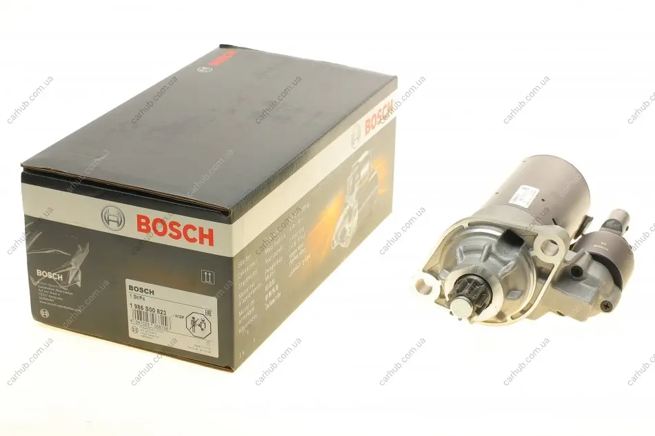 Стартер (12В, 2,2кВт, новий із заставою) VW CALIFORNIA T5 CAMPER, MULTIVAN T5, TRANSPORTER T5 2.5D 04.03-11.09 BOSCH 1 986 S00 823 (фото 1)