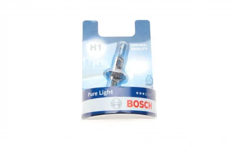 Лампа (упаковка-блістер 1шт) H1 12В 55Вт P14,5S Pure Light BOSCH 1 987 301 005