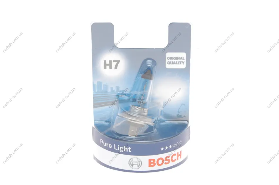 Лампа (упаковка-блістер 1шт) H7 12В 55Вт PX26D Pure Light BOSCH 1 987 301 012 (фото 1)