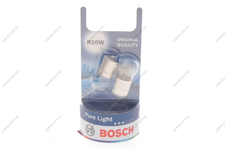Автолампа R10W 12V 10W BA15s Pure Light (блістер/к-кт 2шт) BOSCH 1 987 301 019 (фото 1)