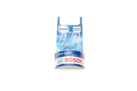 Лампа (упаковка-блістер 2шт) W16W 12В 16Вт Pure Light BOSCH 1 987 301 049
