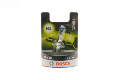 Лампа (упаковка-блістер 1шт) H1 12В 55Вт P14,5S Plus 90% BOSCH 1 987 301 076