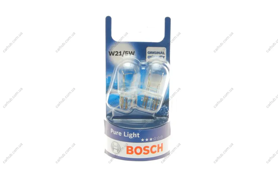 Автолампа W21/5W 12V 21/5W W3x16q Pure Light (без цоколя) BOSCH 1 987 301 079 (фото 1)