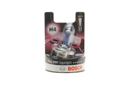 Фото лампа розжар. Plus 200 Gigalight H4 / *1 BOSCH 1 987 301 144 Лампа розжар. Plus 200 Gigalight H4 / *1 BOSCH 1 987 301 144