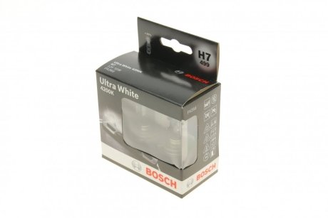Фото 1 - автолампа Ultra White H7 PX26d 55 W прозрачно-голубая BOSCH 1987301182 Автолампа Ultra White H7 PX26d 55 W прозрачно-голубая BOSCH 1987301182 (фото 1)