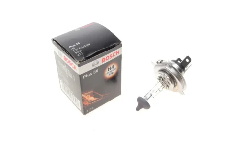 Автолампа H4 12V 60/55W P43t Plus 50 BOSCH 1 987 302 049