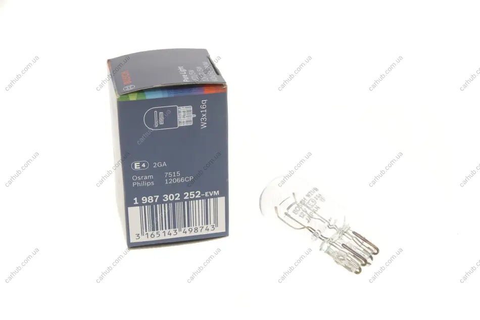 Автолампа W21/5W 12V 21/5W W3x16q Pure Light 380W (без цоколя) BOSCH 1 987 302 252 (фото 1)