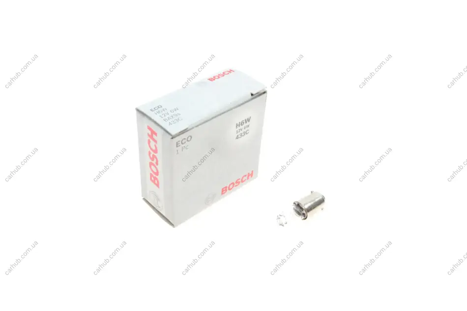 Лампа (відпуск. 1шт) H6W 12В 6Вт BAX9S Eco BOSCH 1 987 302 809 (фото 1)