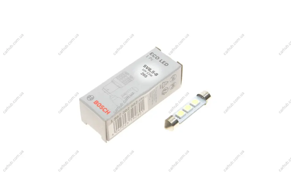 Автолампа C5W 12V 2.5W SV8.5-8 LED Retrofit (пальчик 41mm) BOSCH 1 987 302 882 (фото 1)