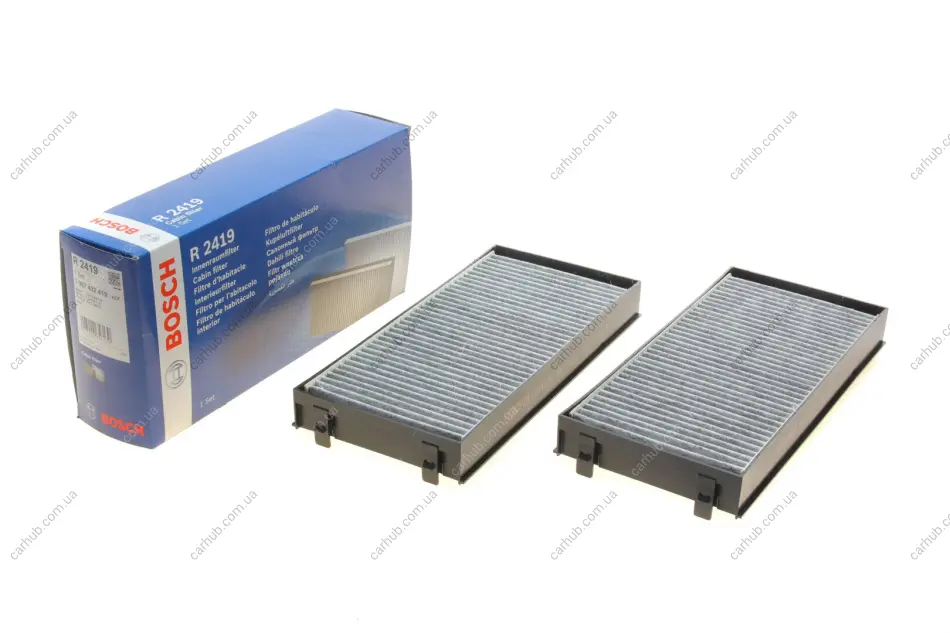 Фільтр салону BMW X5 (E70/F15)/X6 (E71/E72) 2.0-4.8 07- (вугільний) (2шт) BOSCH 1 987 432 419 (фото 1)