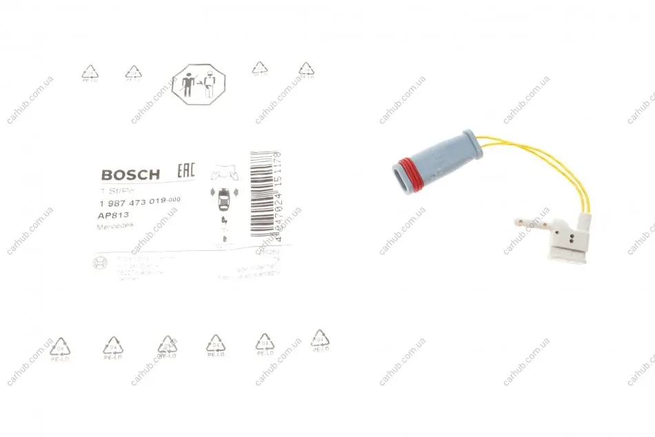 Датчик зносу гальмівних колодок (передніх) MB E-class (W211/S211) 02-09 (L=102mm) (1шт.) BOSCH 1 987 473 019 (фото 1)