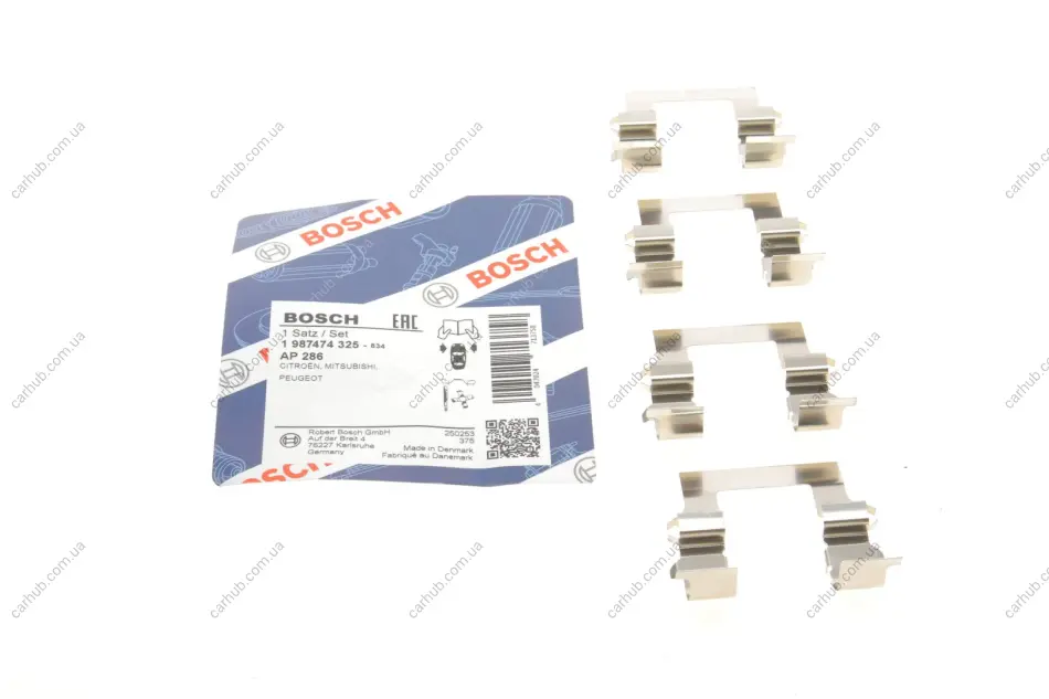 Планка супорта (переднього) прижимна (к-кт) Mitsubishi Outlander II/Pajero II 89-06 BOSCH 1 987 474 325 (фото 1)