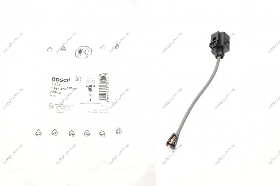 Датчик зносу гальмівних колодок (передніх) VW Passat 14-/ Audi A3 13- (L=170mm) BOSCH 1 987 474 512 (фото 1)