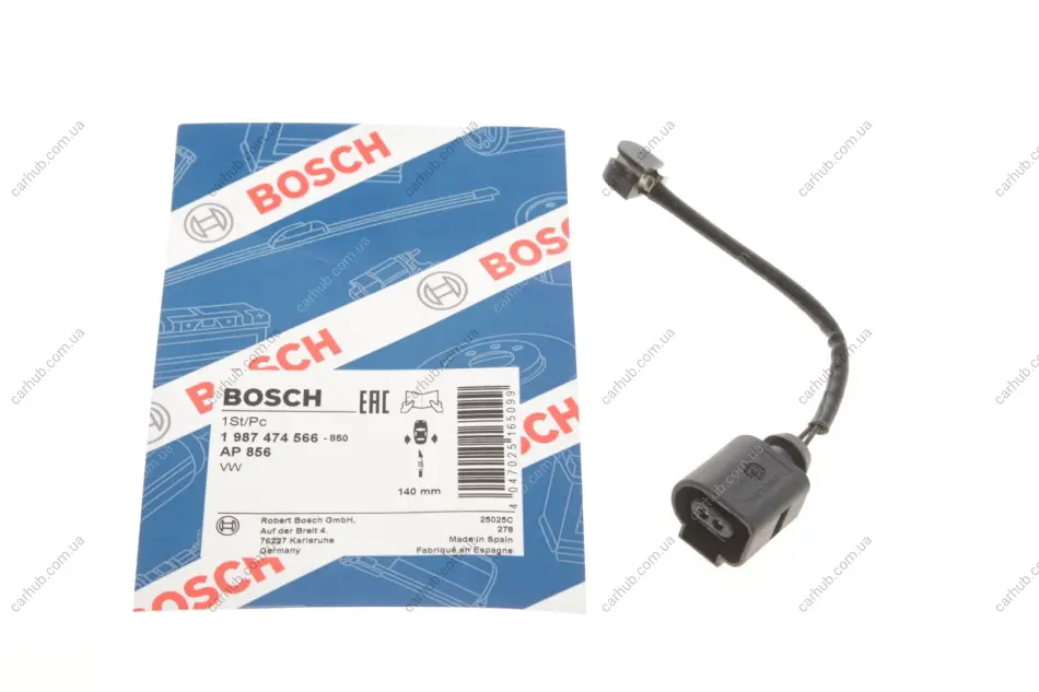 Датчик зносу гальмівних колодок (задніх) Porsche Cayenne 10- BOSCH 1 987 474 566 (фото 1)