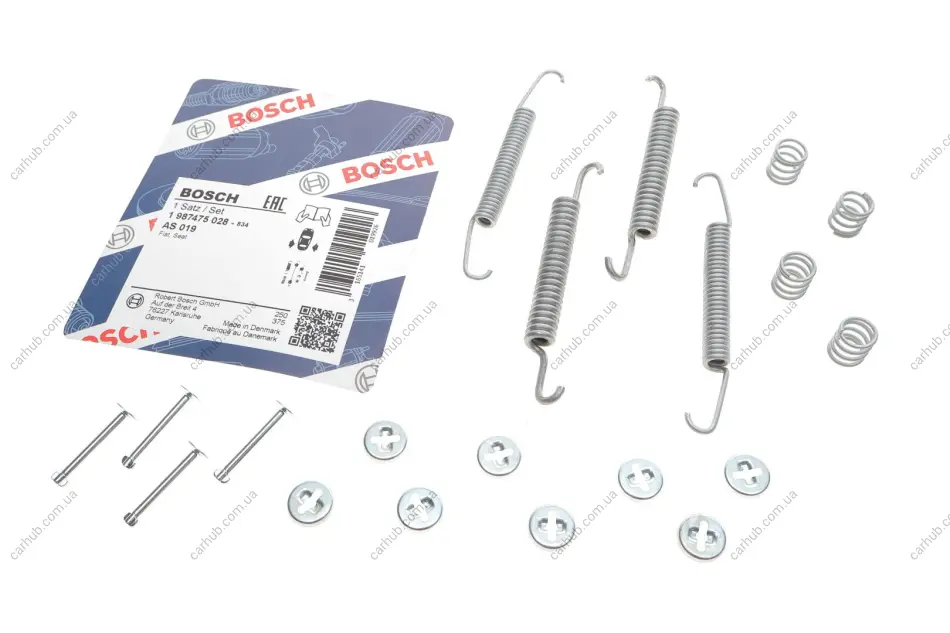 Комплект пружинок колодок ручника Fiat Panda 81-04/Seat Ibiza 84-93 BOSCH 1 987 475 028 (фото 1)