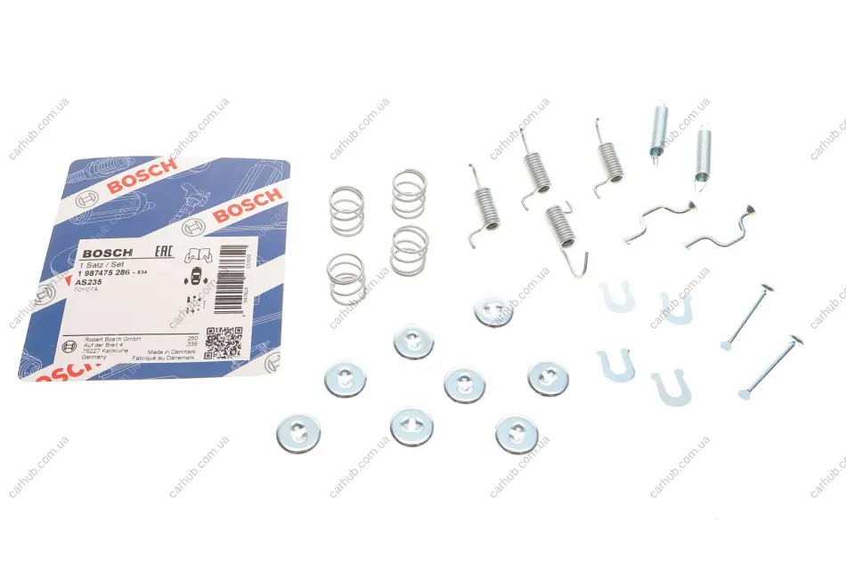 Комплект пружинок колодок ручника Lexus ES/RX/Toyota Avensis/Camry/Carina 85- BOSCH 1 987 475 286 (фото 1)