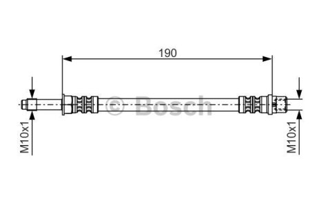 Шланг тормозной (задний) VW T5 03-(наружный)) BOSCH 1 987 476 310