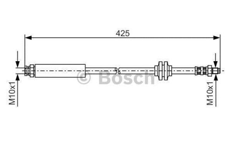 Тормозной шланг (передний) Citroen Nemo 1.4HDI 06- BOSCH 1 987 476 451