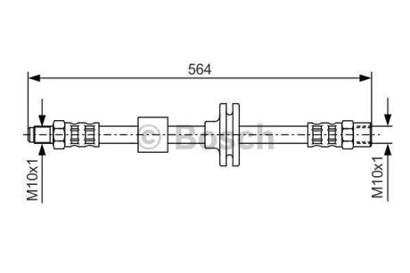 Шланг гальмівний (передній) MB S-class (W140) 91-98 BOSCH 1 987 476 752