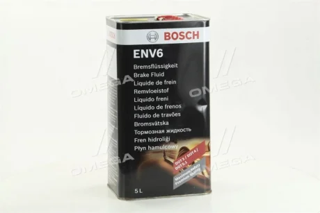 Гальмівна рідина ENV6 (DOT4/DOT3/DOT5.1) (5L) BOSCH 1 987 479 208