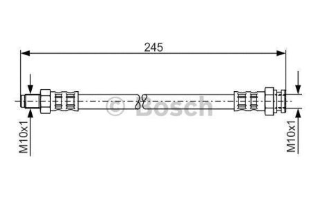 Тормозной шланг (передний) Mitsubishi L200/Pajero 90-07 (223mm) BOSCH 1 987 481 013