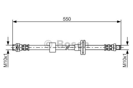 Тормозной шланг (передний) BMW X3 (E83) 04-11 (L=526mm) BOSCH 1 987 481 056