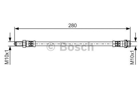 Тормозной шланг (задний) Ford Transit 06-14 (L=255mm) BOSCH 1 987 481 488