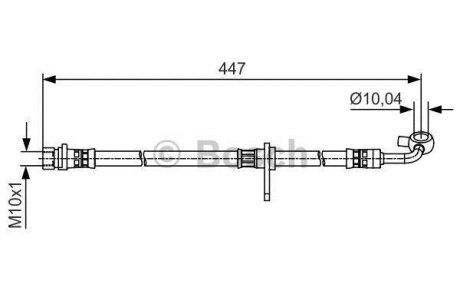 Тормозной шланг (передний) Honda CR-V III 06- (L) (L=435mm) BOSCH 1 987 481 511