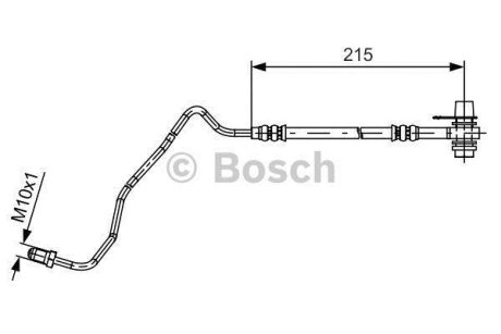 Шланг гальмівний (задній) VW Polo 97-01 (L) (L=215mm) BOSCH 1 987 481 532