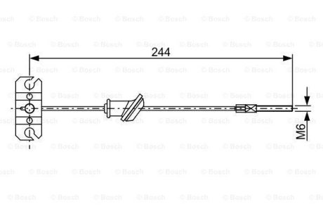 Трос ручника (передний) Mitsubishi L200 05-15/Pajero Sport II 08- (L=244mm) BOSCH 1 987 482 514