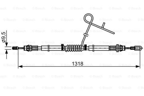 Трос тормозной BOSCH 1987482559