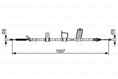 ТРОС тормозной BOSCH 1 987 482 628