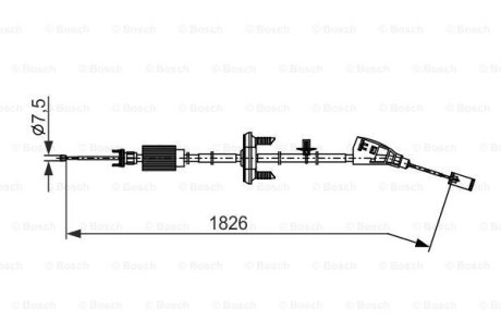 Трос зупиночних гальм BOSCH 1987482795