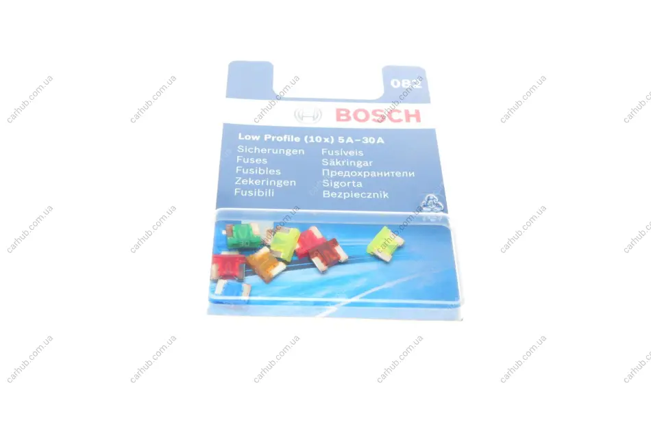 Комплект запобіжників (міні) 5A/7,5A/25A/30A/10A/15A/20A) (10шт) BOSCH 1 987 529 082 (фото 1)