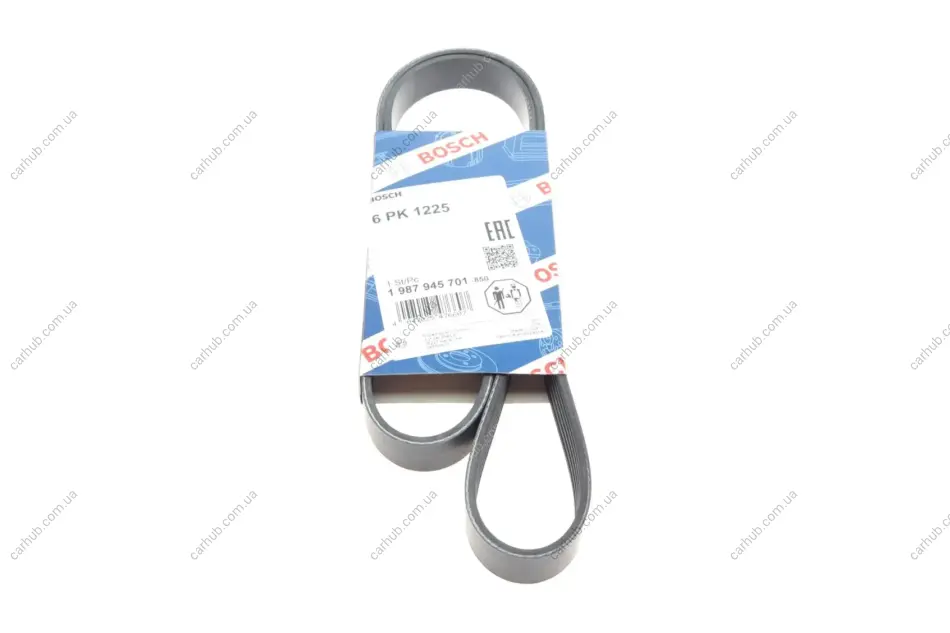 Ремінь генератора Citroen Nemo/Fiat Fiorino/Peugeot 206 1.4/1.8 03- (6PK1225) BOSCH 1 987 945 701 (фото 1)