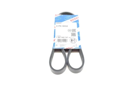 Ремінь генератора Citroen Berlingo/Peugeot Partner 1.6VTi 09- (6PK905) BOSCH 1 987 945 747